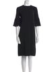 Ganni Crew Neck Knee-Length Dress