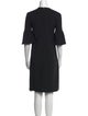 Ganni Crew Neck Knee-Length Dress