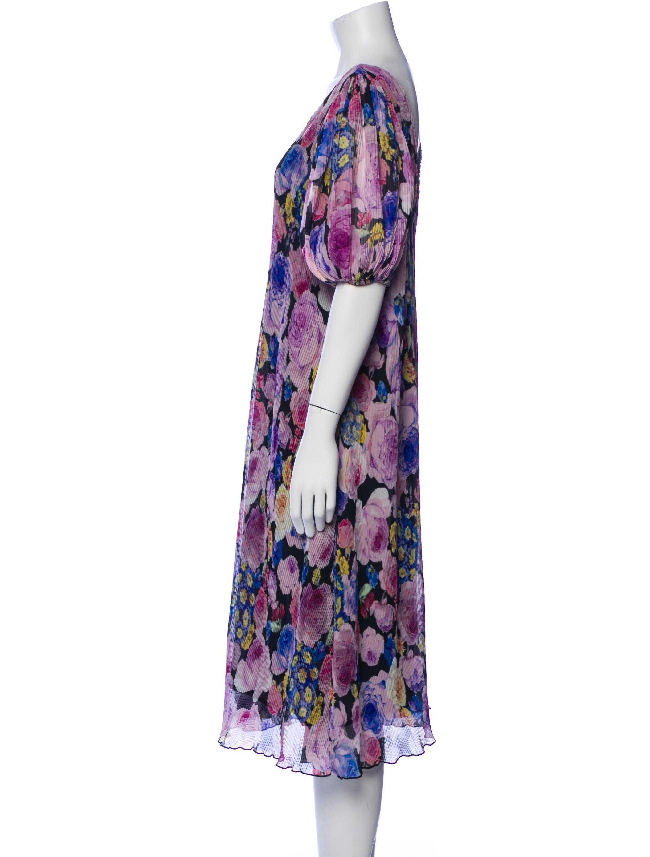 Ganni Floral Print Midi Length Dress