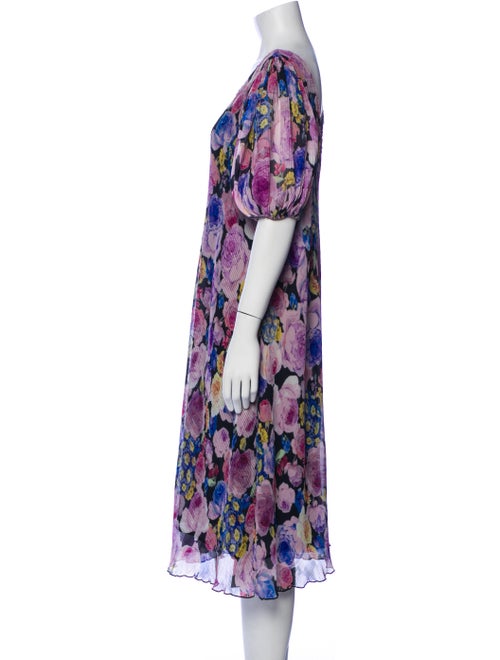 Ganni Floral Print Midi Length Dress