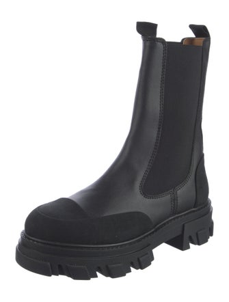 Ganni Leather Chelsea Boots
