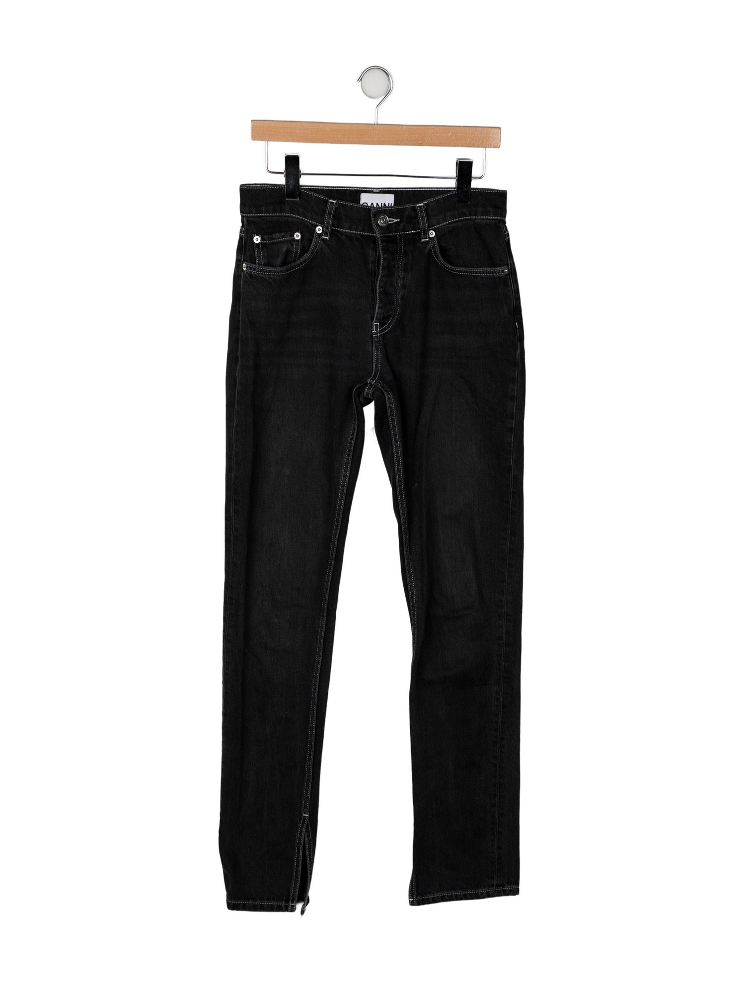 Ganni Mid-Rise Straight Leg Jeans