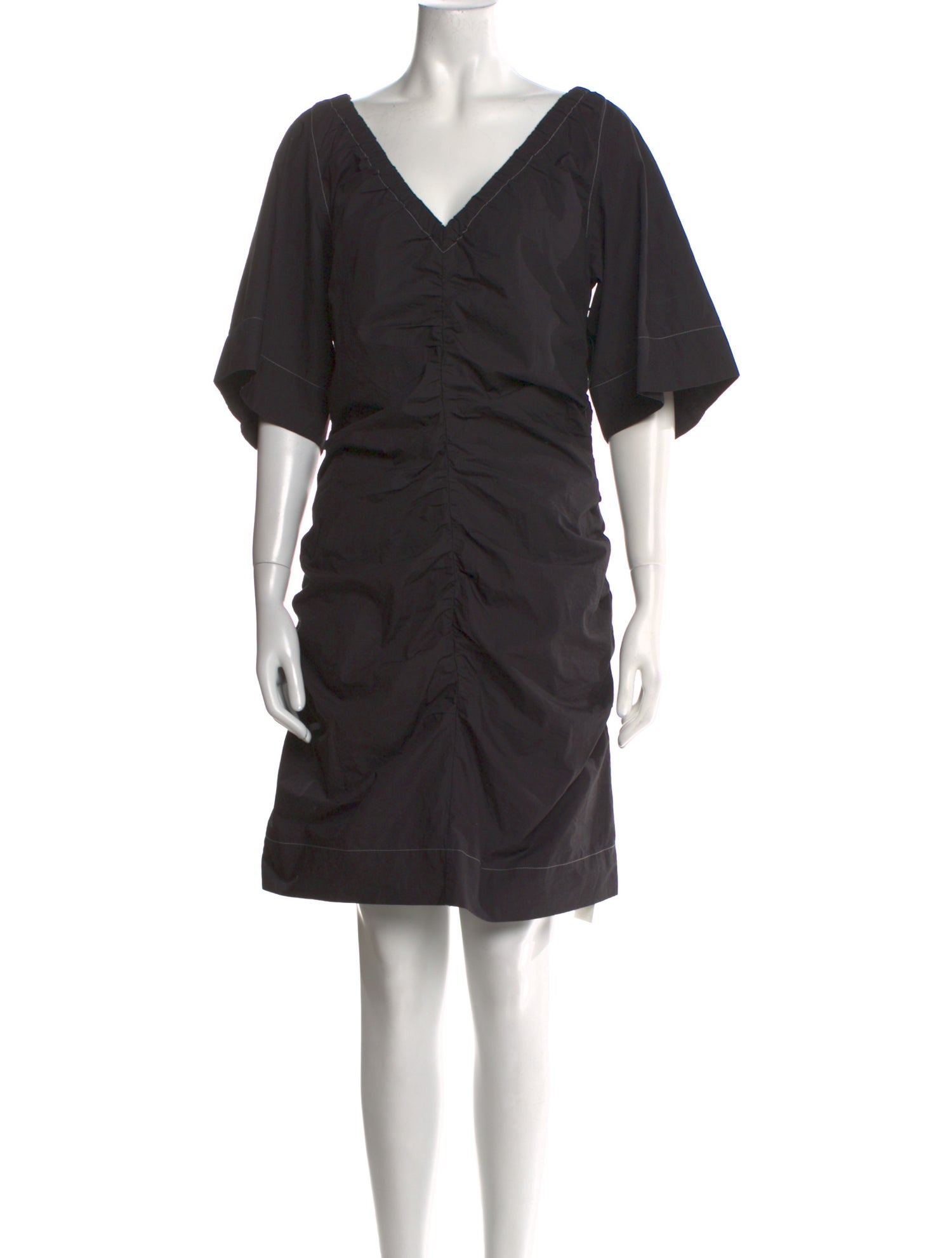 Ganni V-Neck Mini Dress w/ Tags