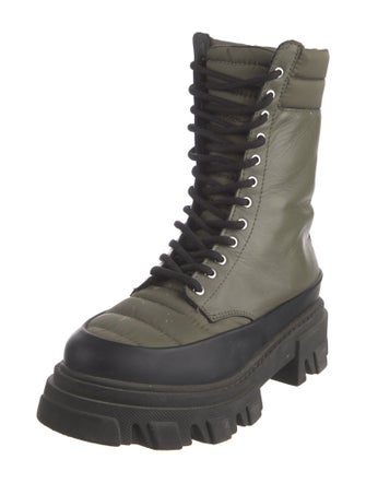 Ganni Leather Combat Boots