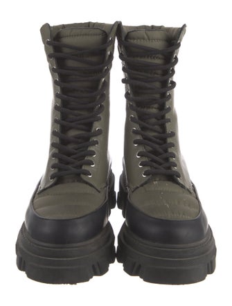 Ganni Leather Combat Boots