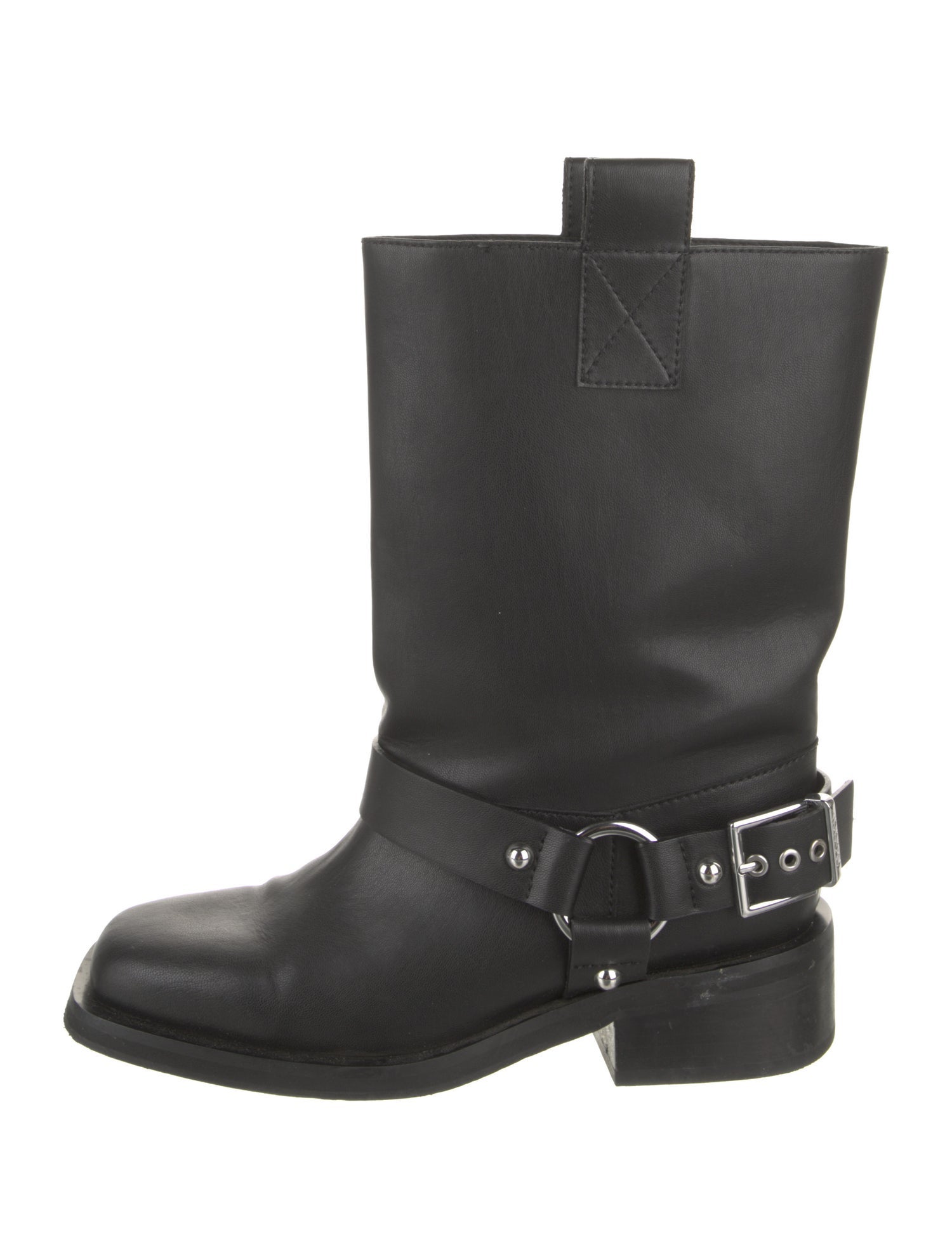 Ganni Leather Moto Boots