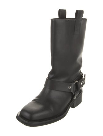 Ganni Leather Moto Boots