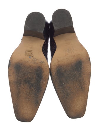 Ganni Crocodile Animal Print Western Boots