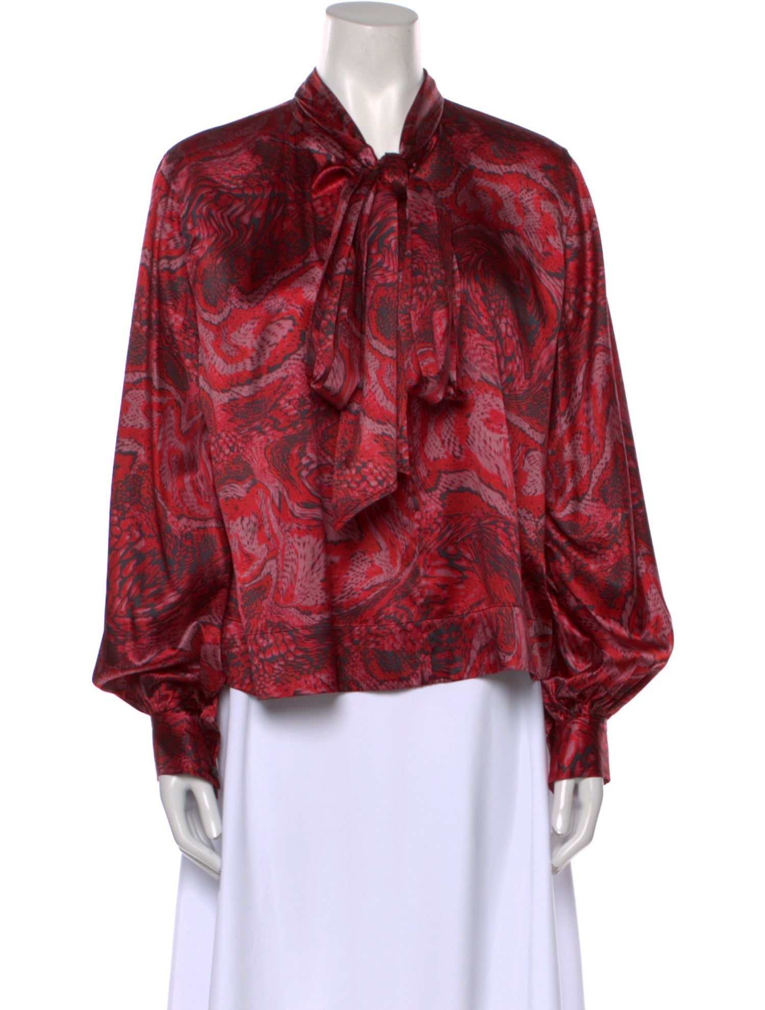 Ganni Silk Printed Blouse