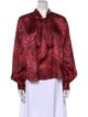 Ganni Silk Printed Blouse
