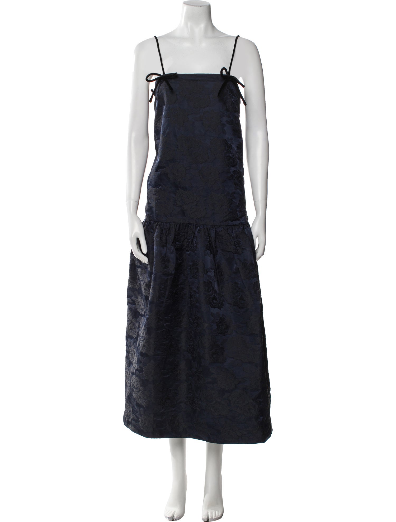 Ganni Square Neckline Long Dress