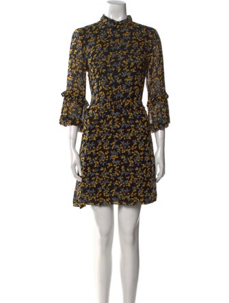 Ganni Floral Print Mini Dress