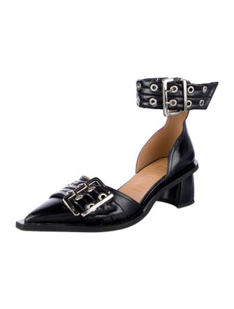 Ganni Leather D'Orsay Pumps