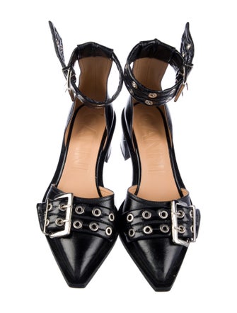 Ganni Leather D'Orsay Pumps