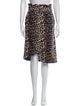 Ganni Animal Print Knee-Length Skirt