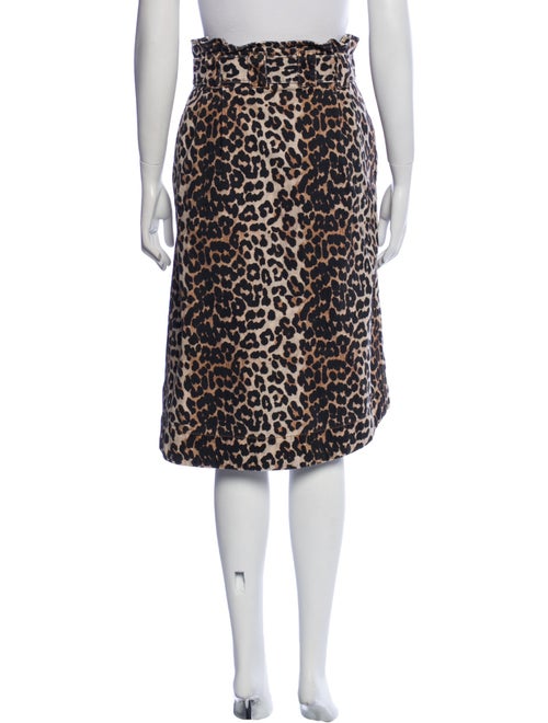 Ganni Animal Print Knee-Length Skirt