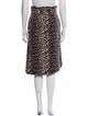 Ganni Animal Print Knee-Length Skirt