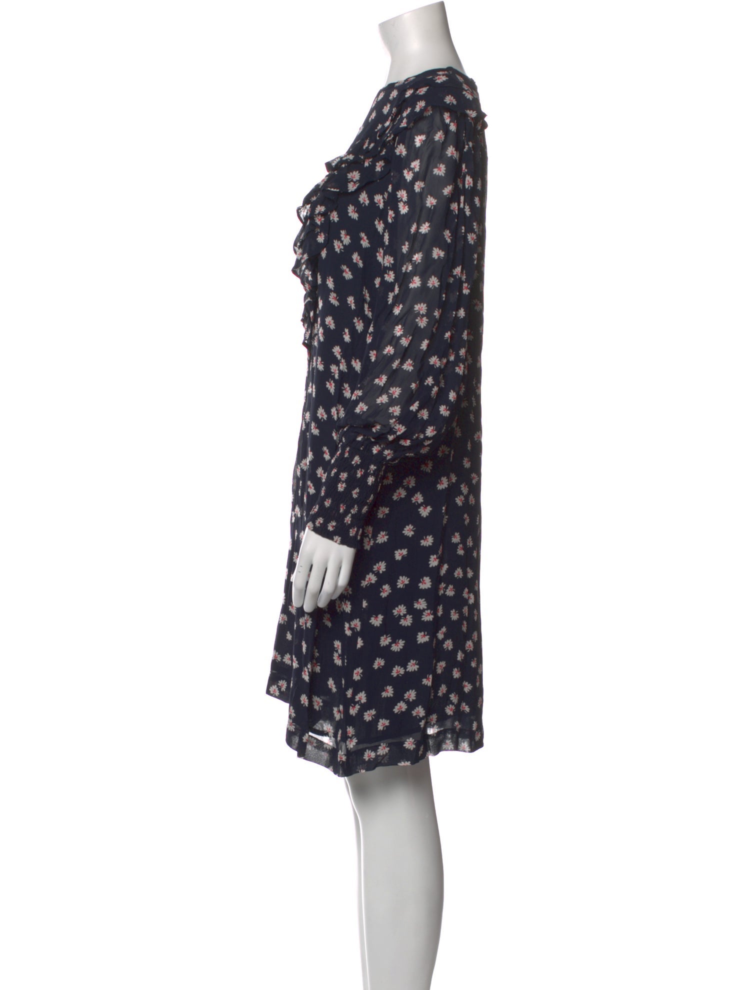 Ganni Floral Print Knee-Length Dress