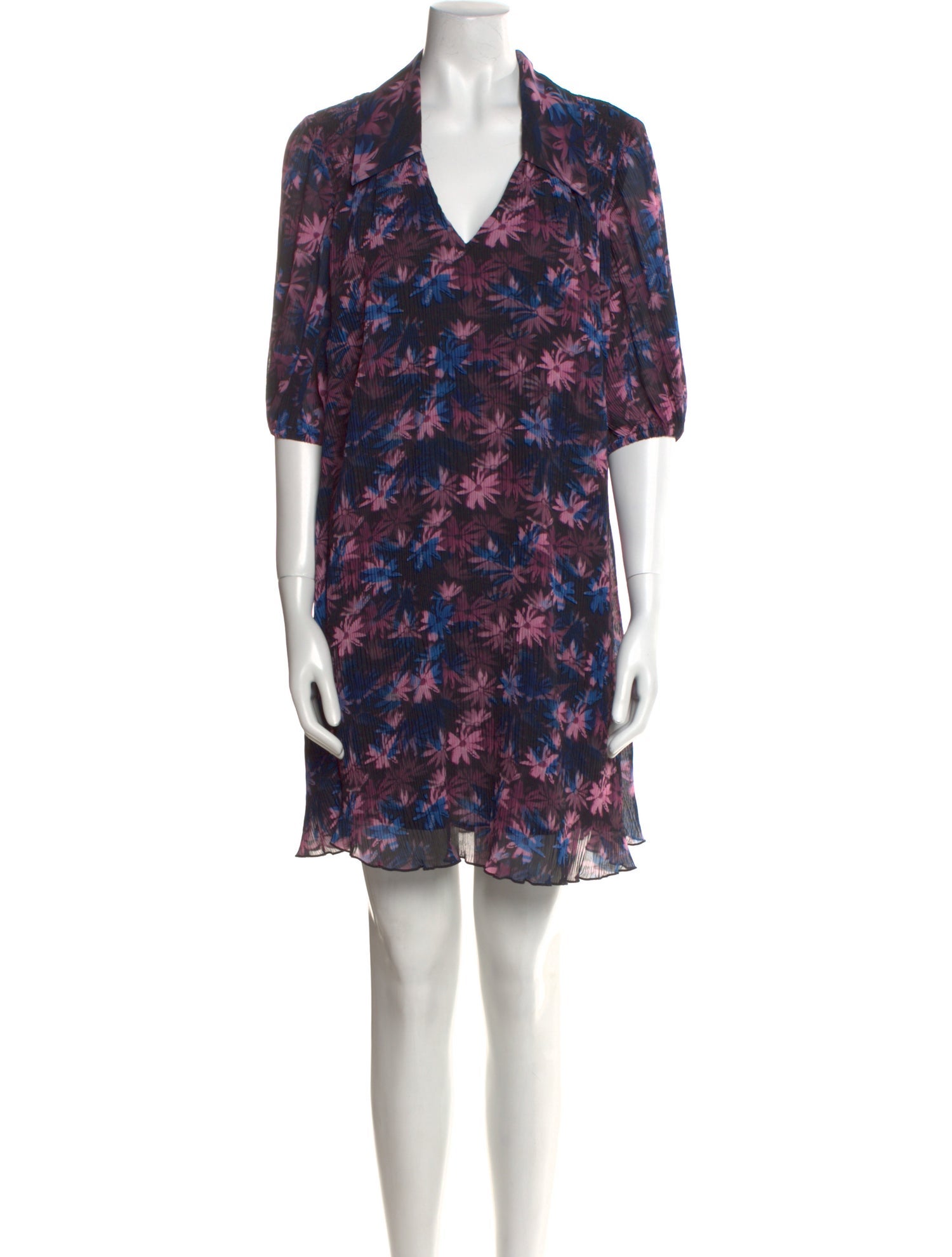 Ganni Floral Print Mini Dress