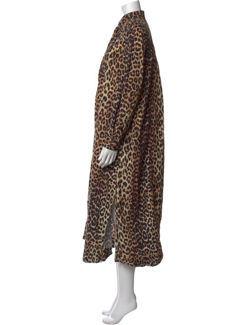 Ganni Animal Print Midi Length Dress