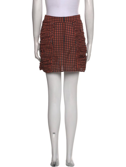 Ganni Plaid Print Mini Skirt
