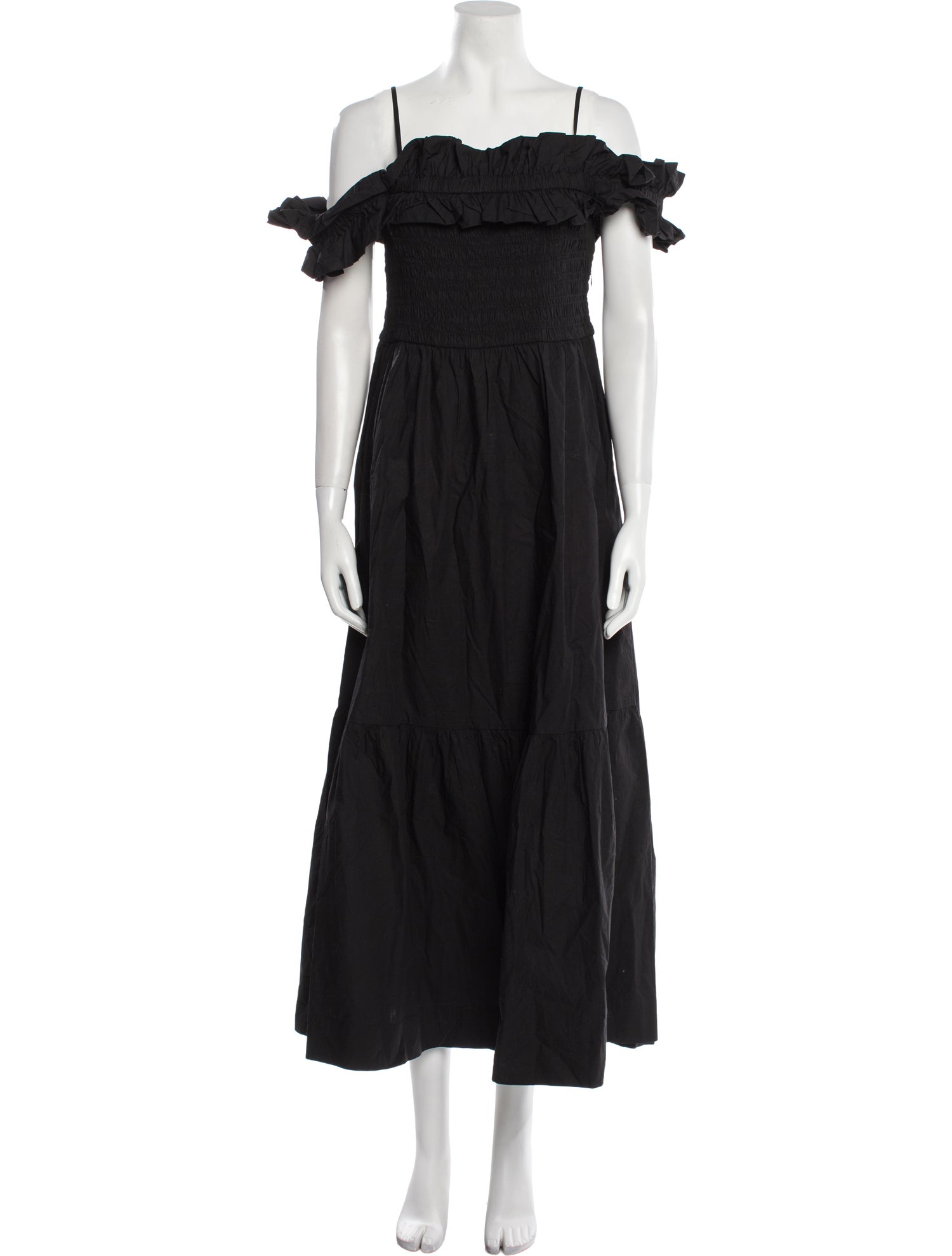 Ganni Off-The-Shoulder Long Dress w/ Tags