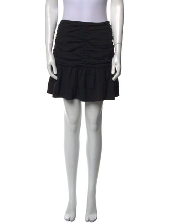 Ganni Pleated Accents Mini Skirt