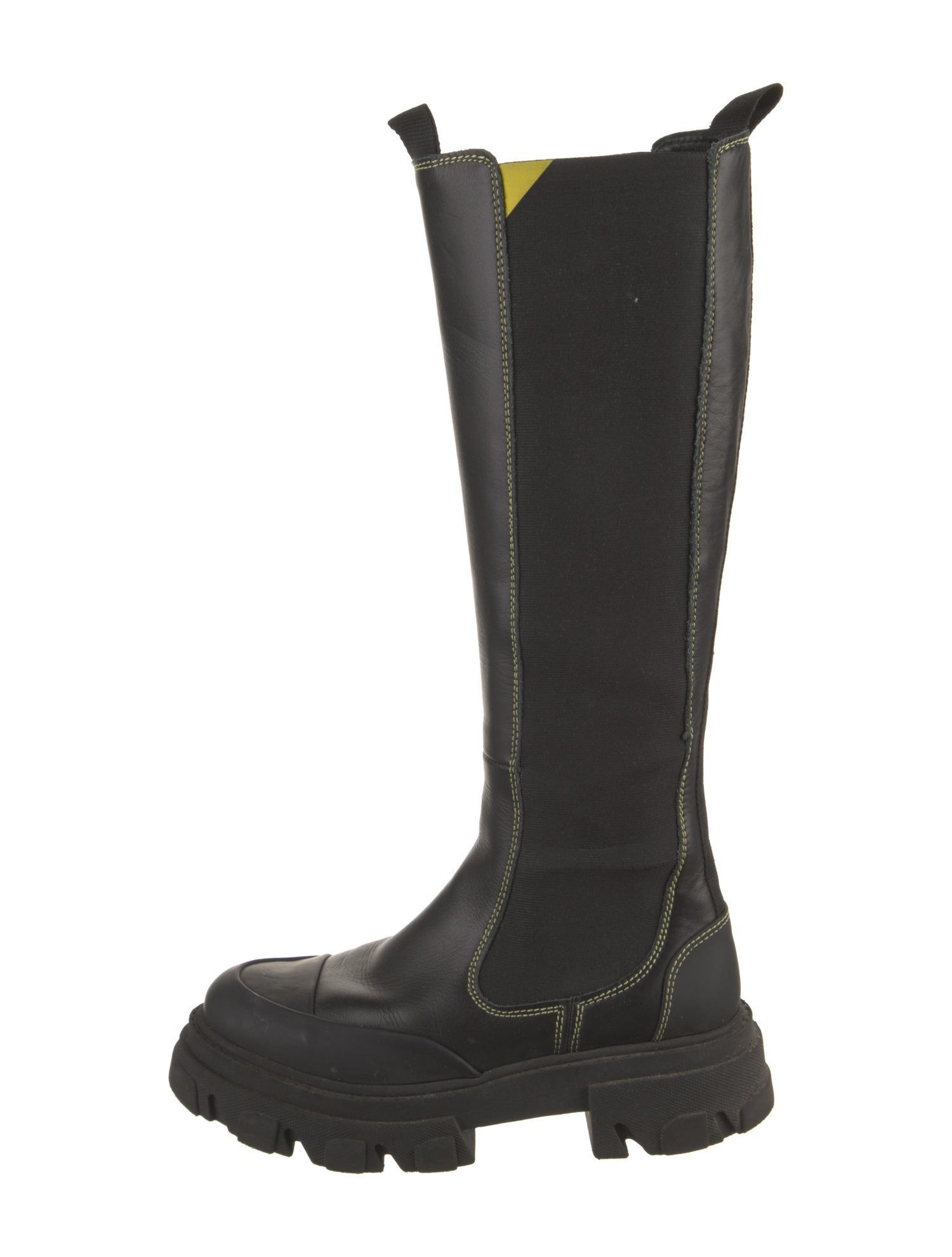 Ganni Leather Rain Boots