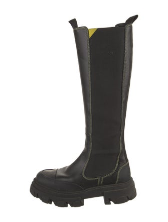 Ganni Leather Rain Boots