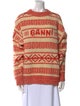 Ganni Wool Striped Sweater