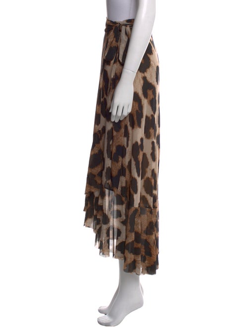 Ganni Animal Print Midi Length Skirt