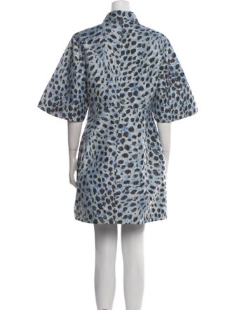 Ganni Animal Print Mini Dress
