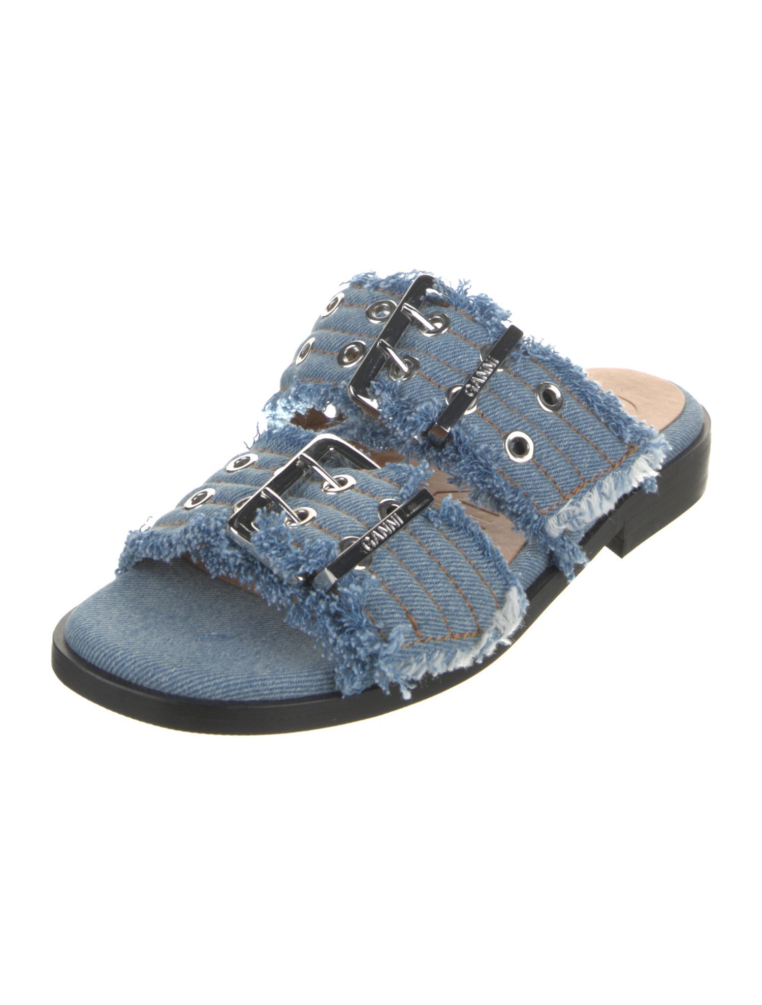 Ganni Denim Slides
