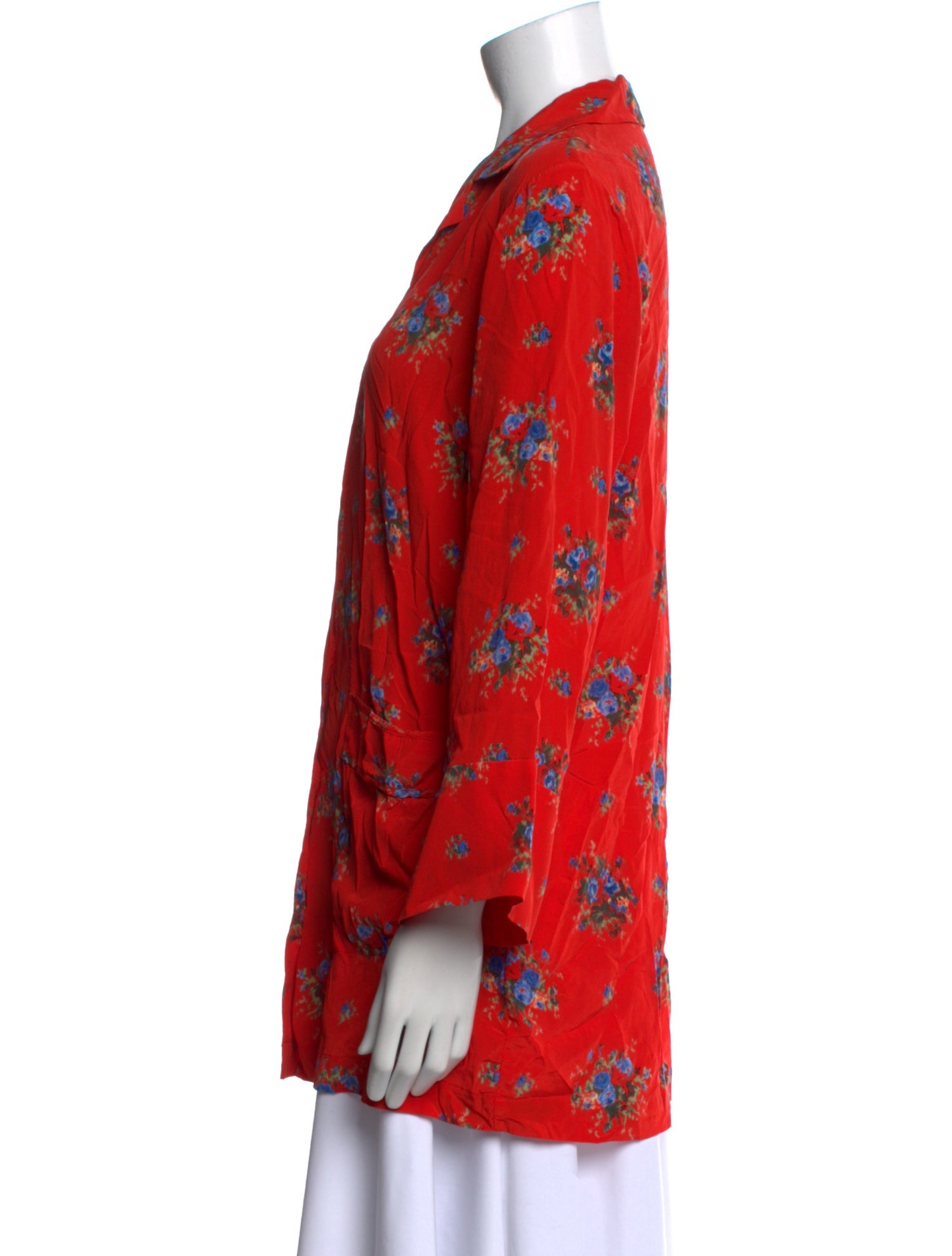 Ganni Silk Floral Print Tunic