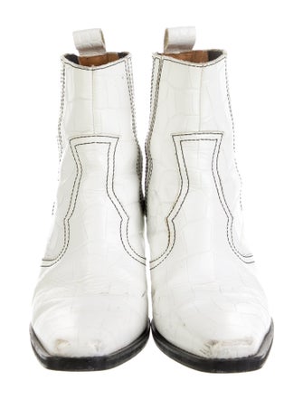 Ganni Leather Western Boots
