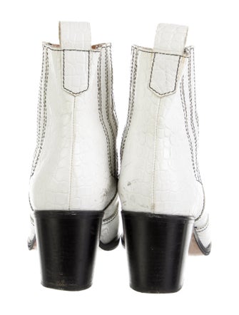Ganni Leather Western Boots