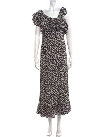 Ganni Floral Print Long Dress