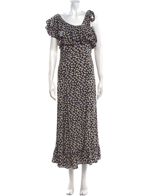 Ganni Floral Print Long Dress