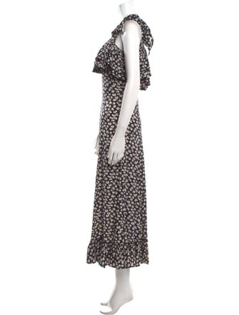 Ganni Floral Print Long Dress