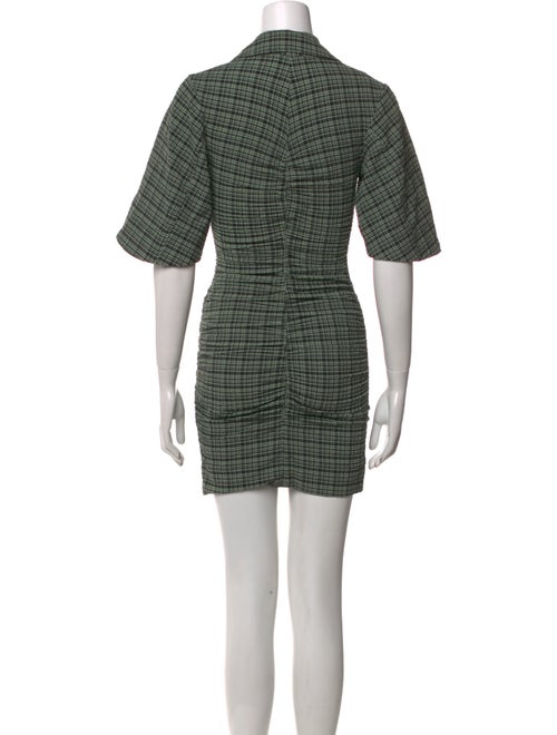 Ganni Plaid Print Mini Dress
