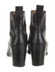 Ganni Embossed Leather Animal Print Western Boots
