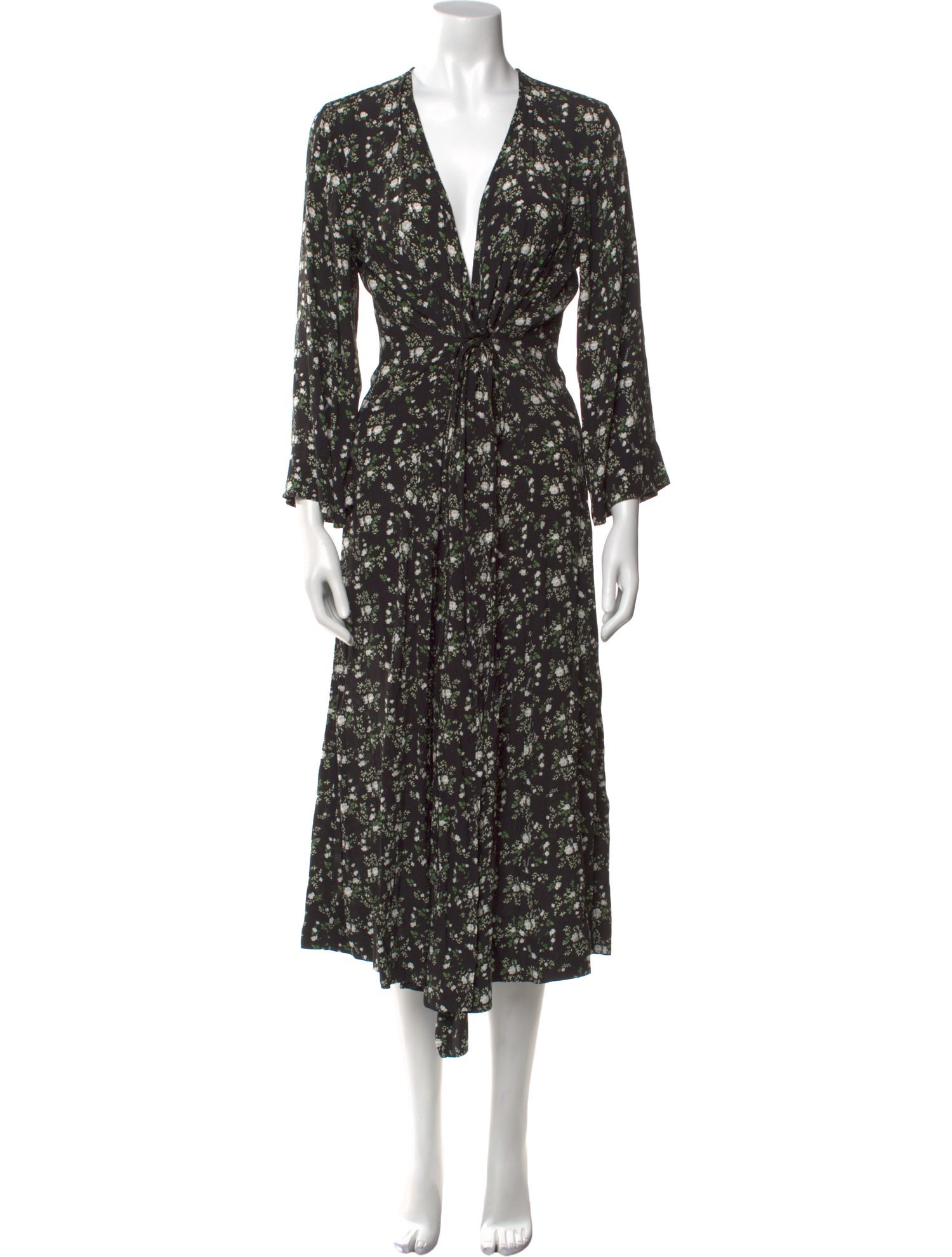 Ganni Floral Print Midi Length Dress