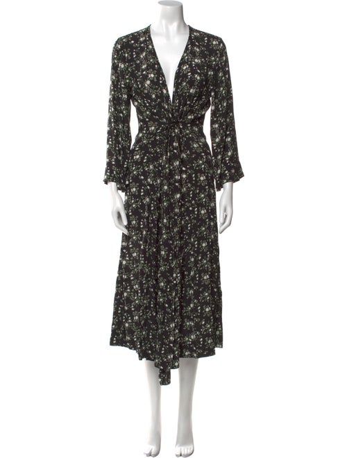 Ganni Floral Print Midi Length Dress