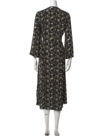 Ganni Floral Print Midi Length Dress