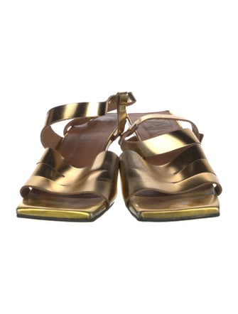 Ganni Leather Slingback Sandals