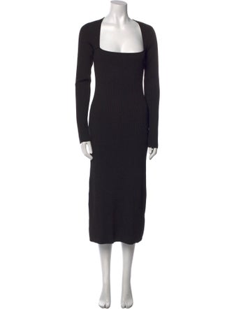 Ganni Square Neckline Long Dress