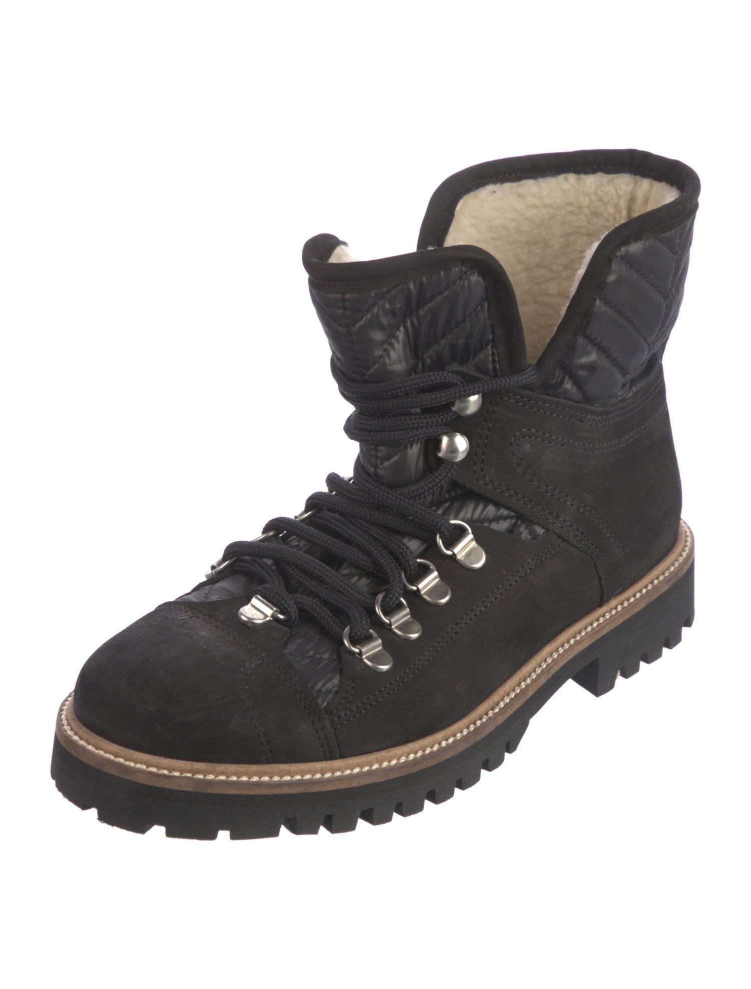 Ganni Suede Combat Boots