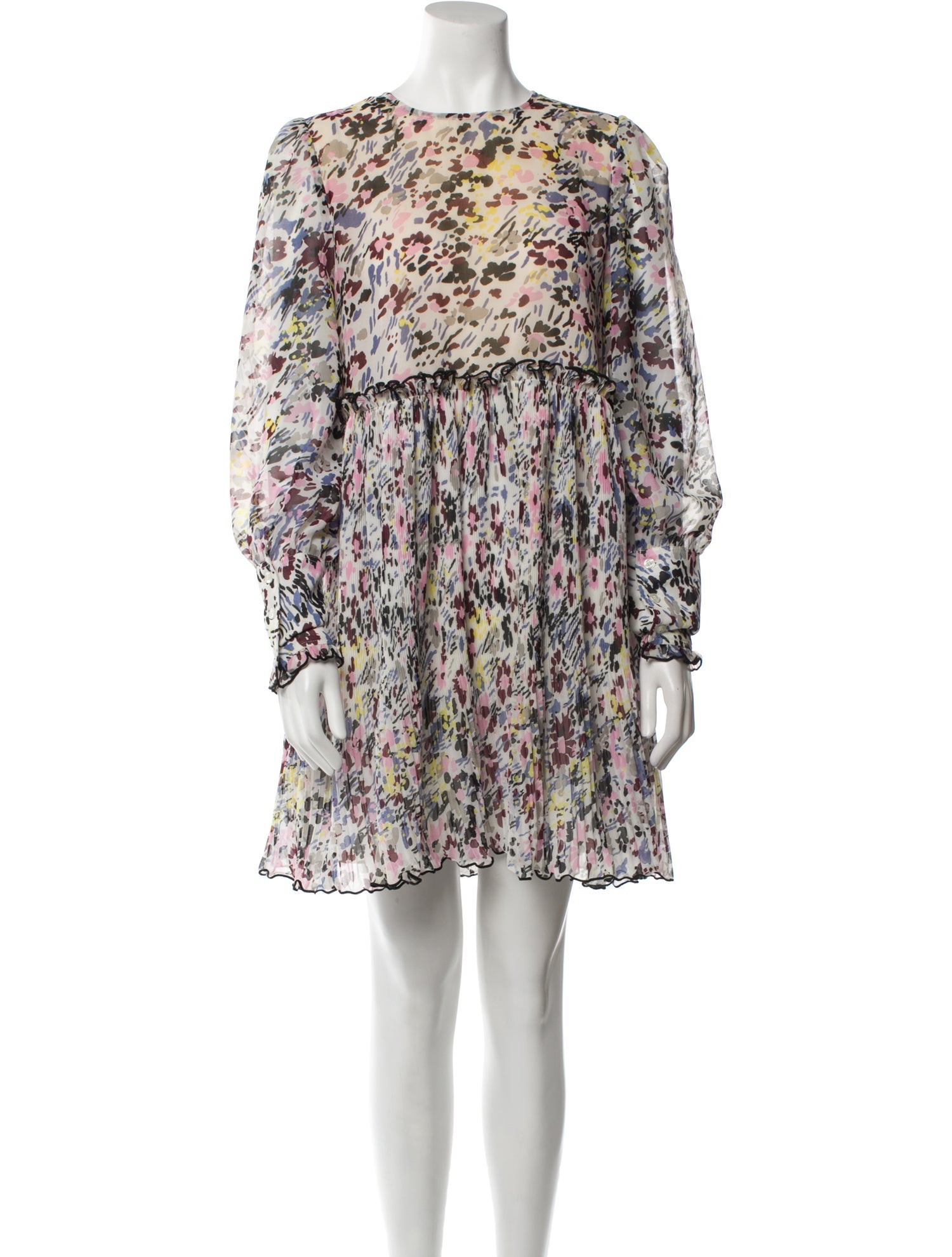Ganni Floral Print Mini Dress