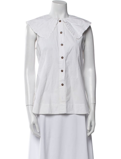 Ganni Sleeveless Button-Up Top