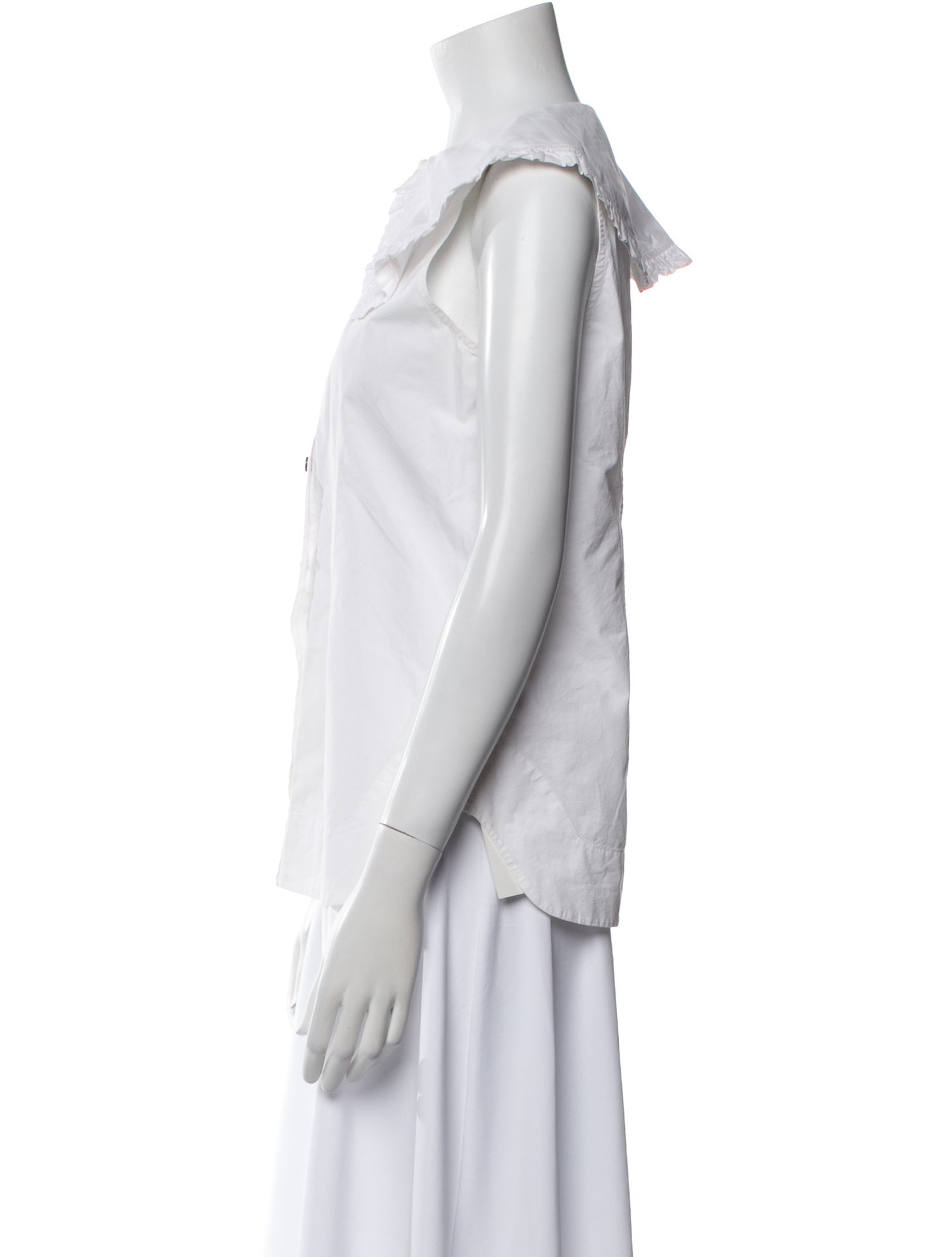 Ganni Sleeveless Button-Up Top